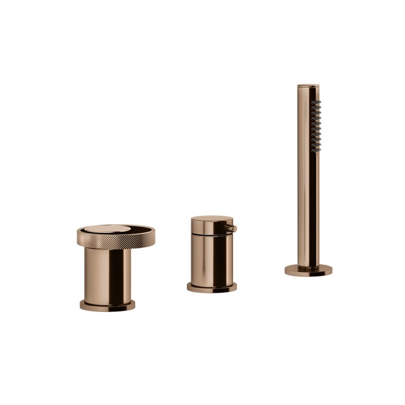 Gessi - Anello 3-Hole Bath Mixer With Diverter, Hose & Handshower