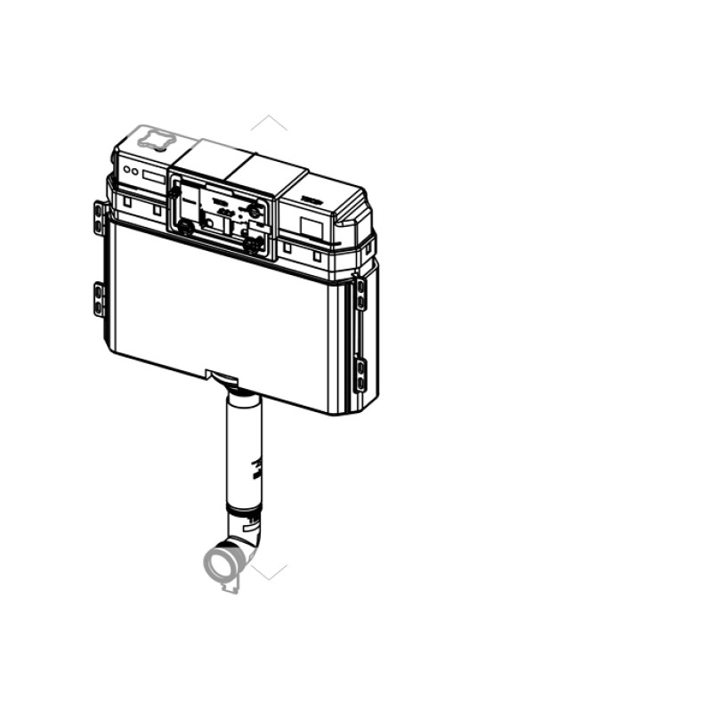 Tece - TECE Concealed Cistern, Front Actuation only, Brackets, H112