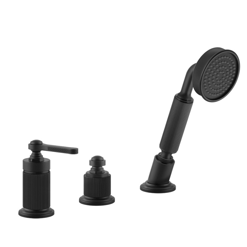 Gessi - Venti20 3-Hole Bath Mixer, Diverter & Pull-Out Handshower