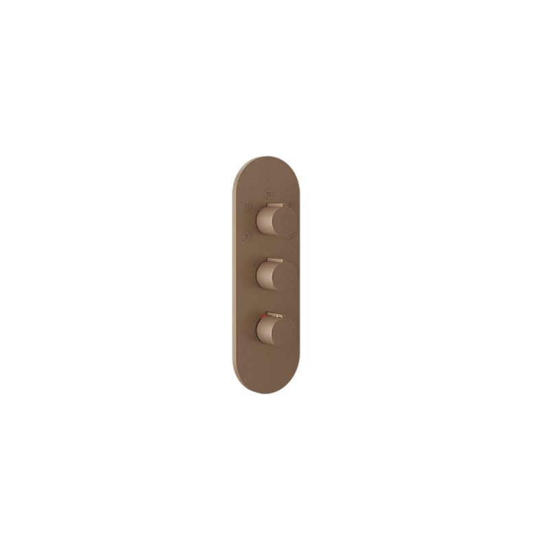 Gessi - Tondo Wellness Ext Parts-Wall-Mount Thermo High-Cap Mixer