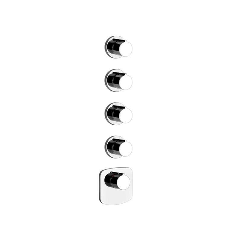 Gessi - EXTERNAL Parts For Thermostatic High-Capacity - 4 Way Mixer