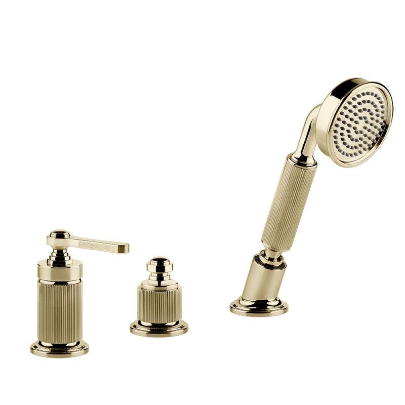 Gessi - Venti20 3-Hole Bath Mixer, Diverter & Pull-Out Handshower