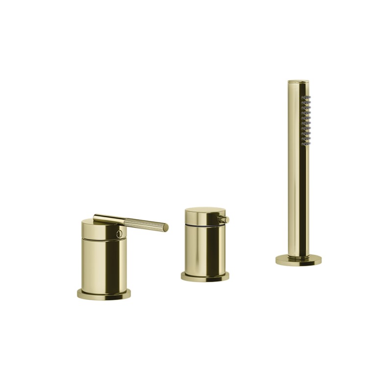 Gessi - Ingranaggio 3-Hole Bath Mixer W/Diverter, Hose & Handshower