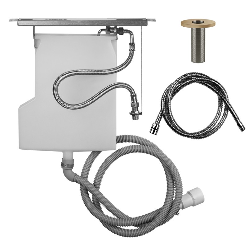 Gessi - Ingranaggio Pull-Out Handshower Drain Kit, Tile Wall Inst
