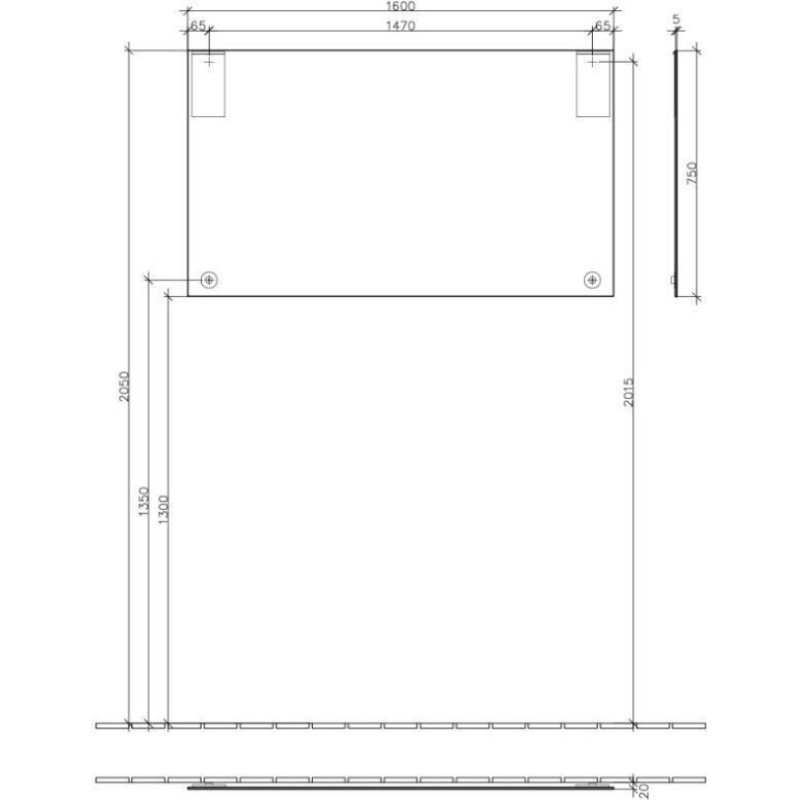 Villeroy and Boch - More To See Mirror 1600 x 750 x 20mm