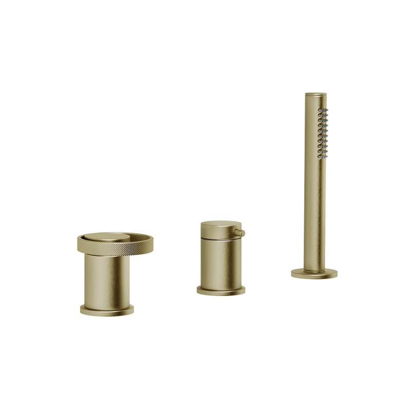 Gessi - Anello 3-Hole Bath Mixer With Diverter, Hose & Handshower
