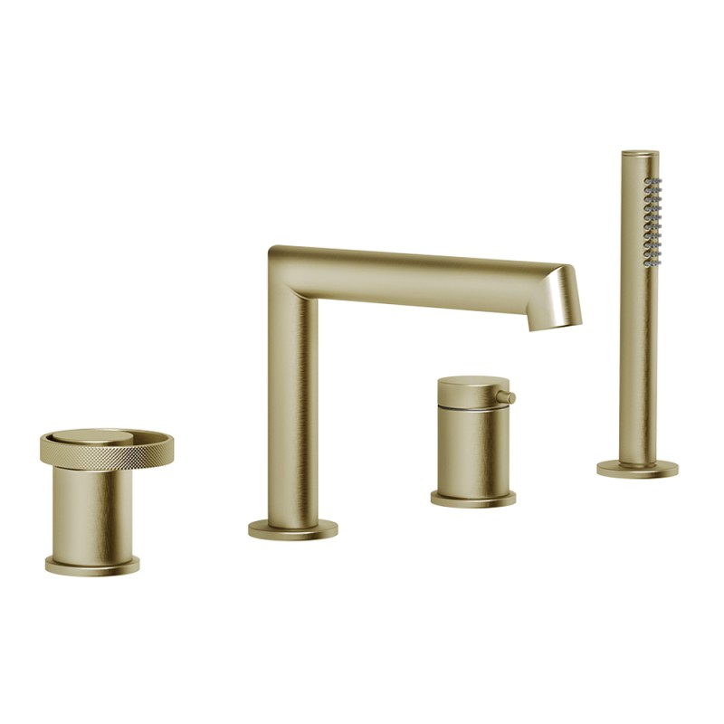 Gessi - Anello 4-Hole Bath Mixer With Diverter, Tub-Filler Spout