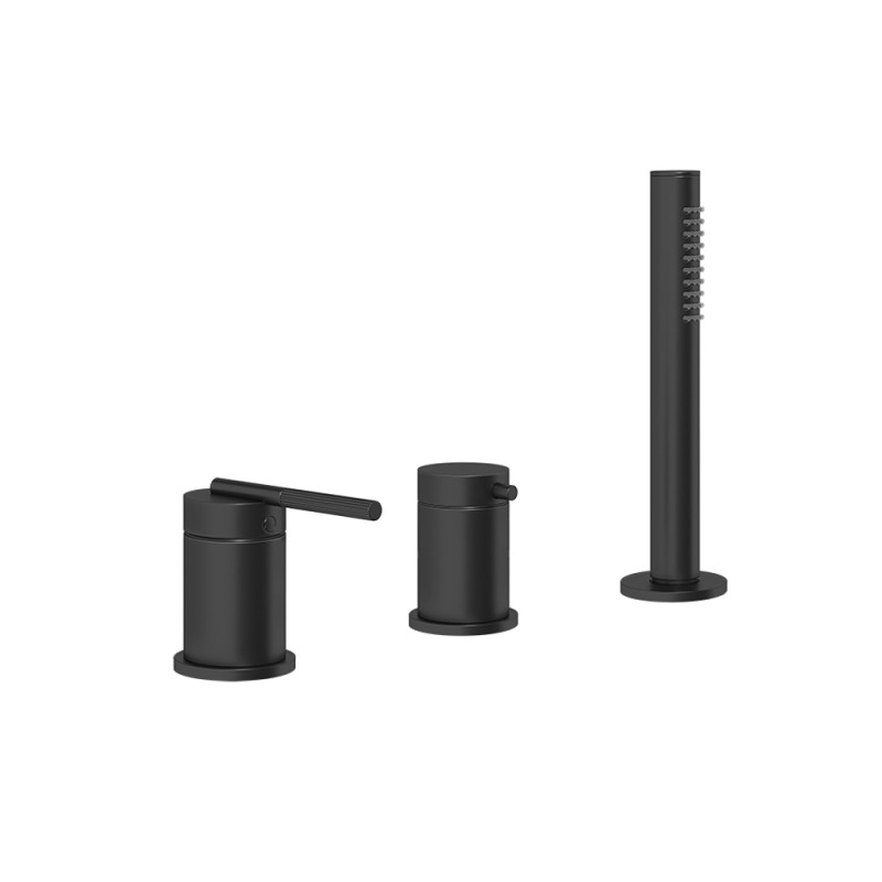Gessi - Ingranaggio 3-Hole Bath Mixer W/Diverter, Hose & Handshower