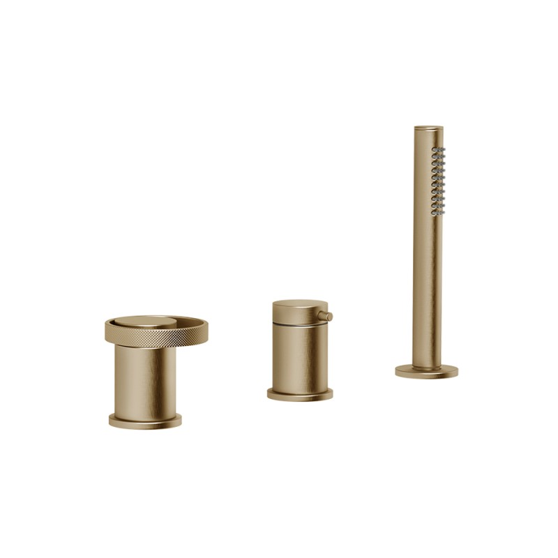 Gessi - Anello 3-Hole Bath Mixer With Diverter, Hose & Handshower