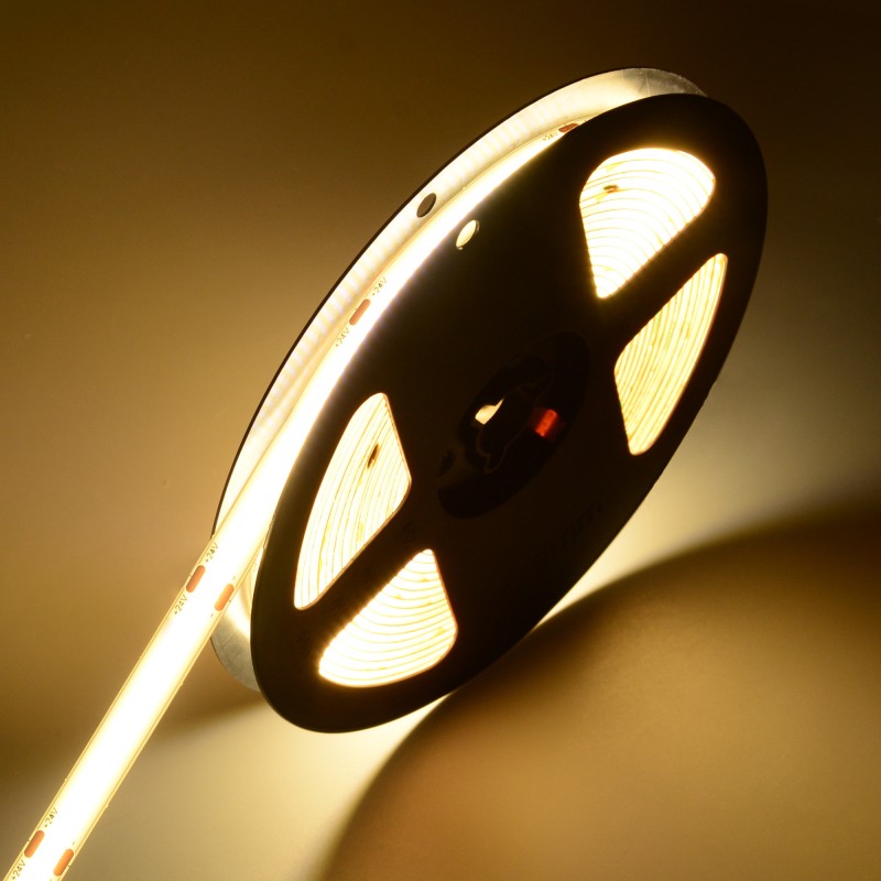 TLG - COB LED, 24V, 4000K, 10W/m, 528LEDs/Meter, 8mm, IP20, 5M