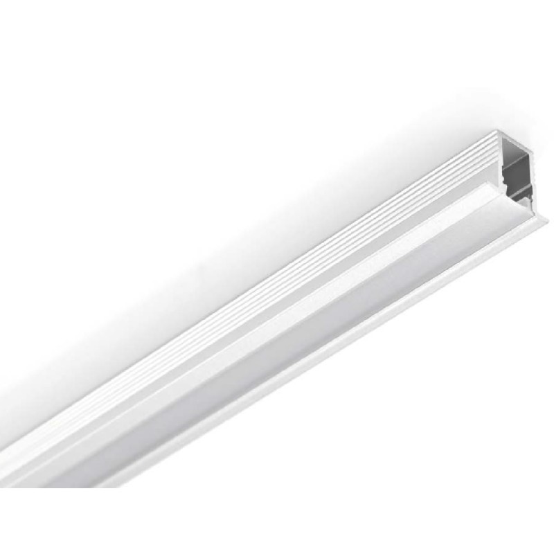 TLG - 12mm Recessed Alu LED Profile With Flange 3M & Diffuser