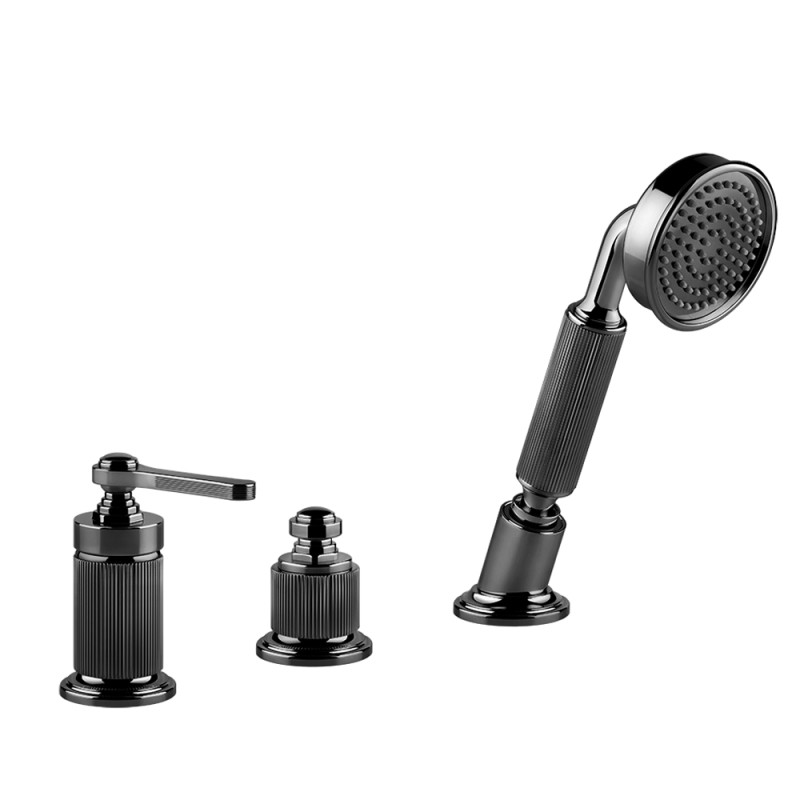 Gessi - Venti20 3-Hole Bath Mixer, Diverter & Pull-Out Handshower