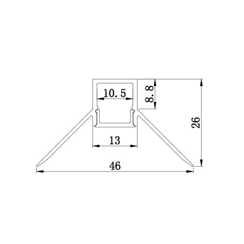 TLG - Internal Corner Trimless LED Profile, 10.5mm 3M & Diffuser