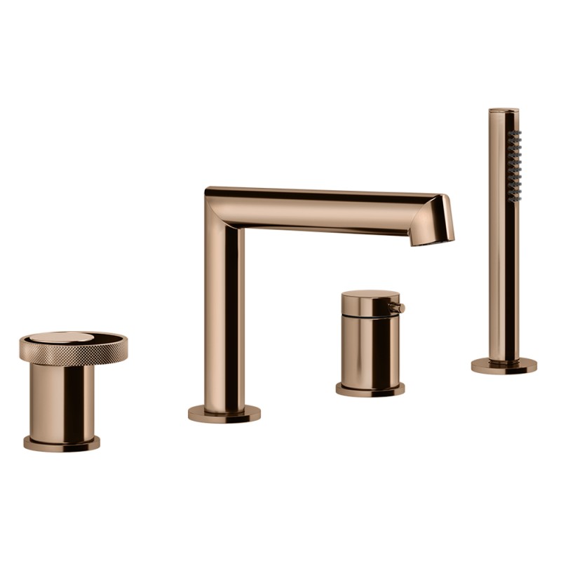 Gessi - Anello 4-Hole Bath Mixer With Diverter, Tub-Filler Spout