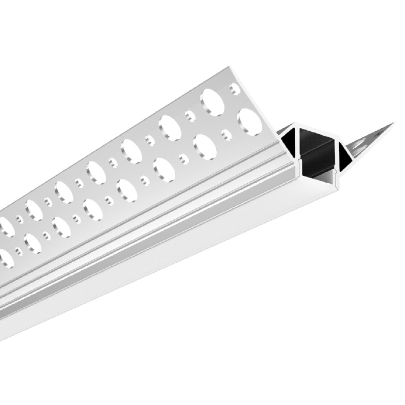 TLG - External Corner Trimless LED Profile,10.5mm 3M & Diffuser