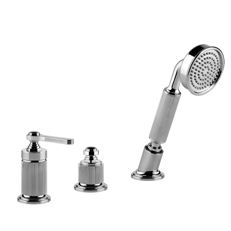 Gessi - Venti20 3-Hole Bath Mixer, Diverter & Pull-Out Handshower