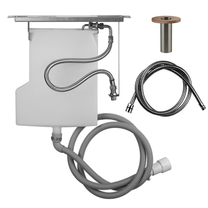 Gessi - Ingranaggio Pull-Out Handshower Drain Kit, Tile Wall Inst