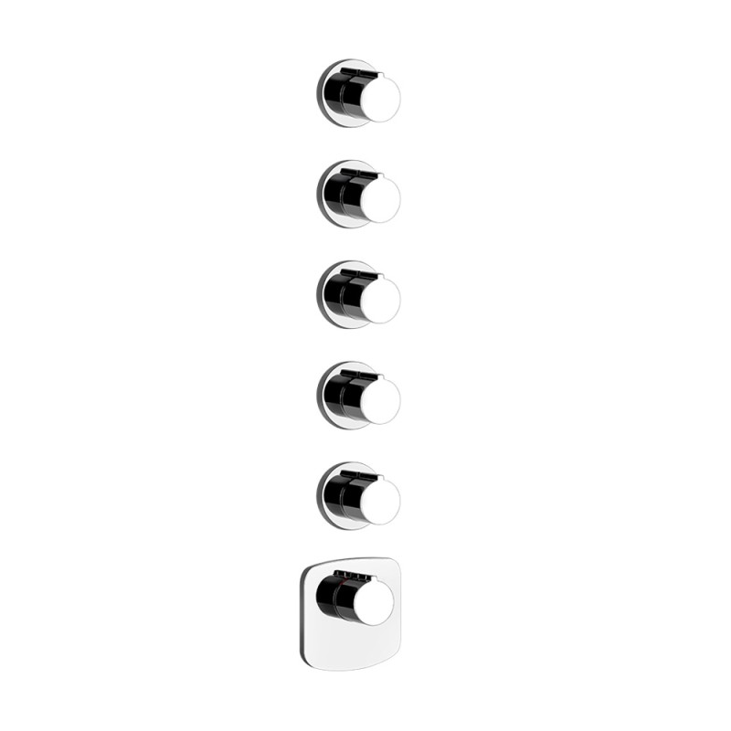 Gessi - EXTERNAL Parts For Thermostatic High-Capacity - 5 Way Mixer