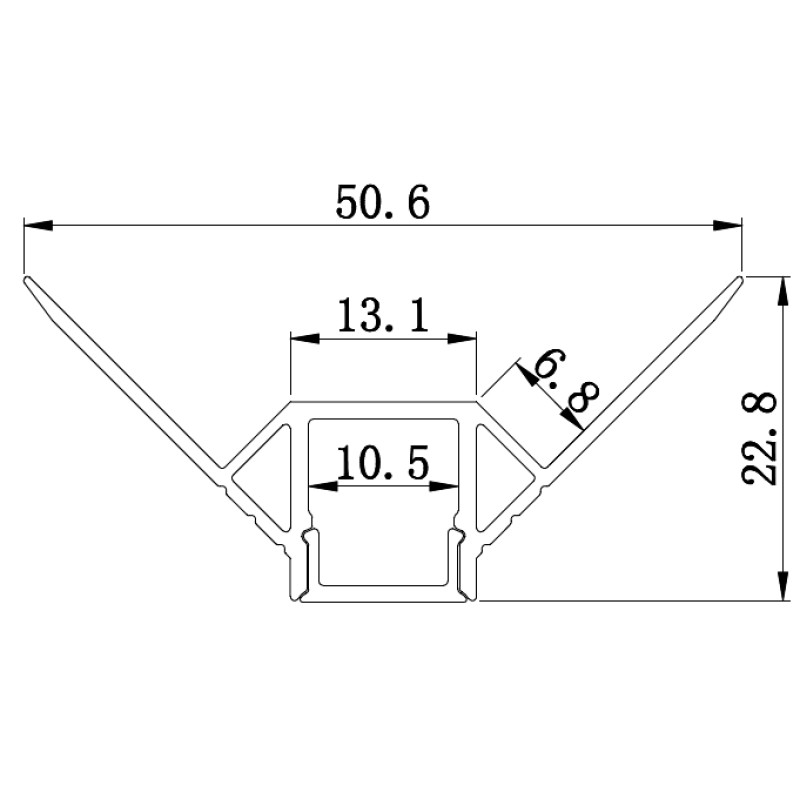 TLG - External Corner Trimless LED Profile,10.5mm 3M & Diffuser
