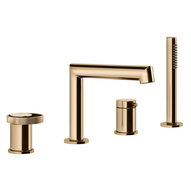 Gessi - Anello 4-Hole Bath Mixer With Diverter, Tub-Filler Spout