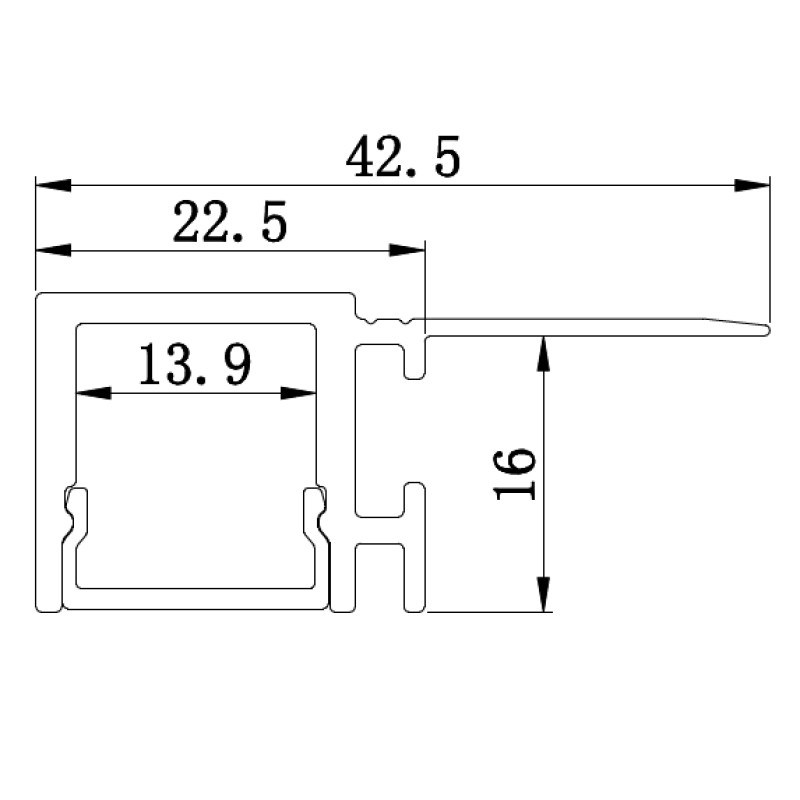 TLG - Trimless LED Profile/Uplight 3M & Diffuser