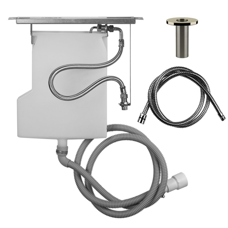 Gessi - Origini Pull-Out Handshower Drain Kit, Tile Wall Inst